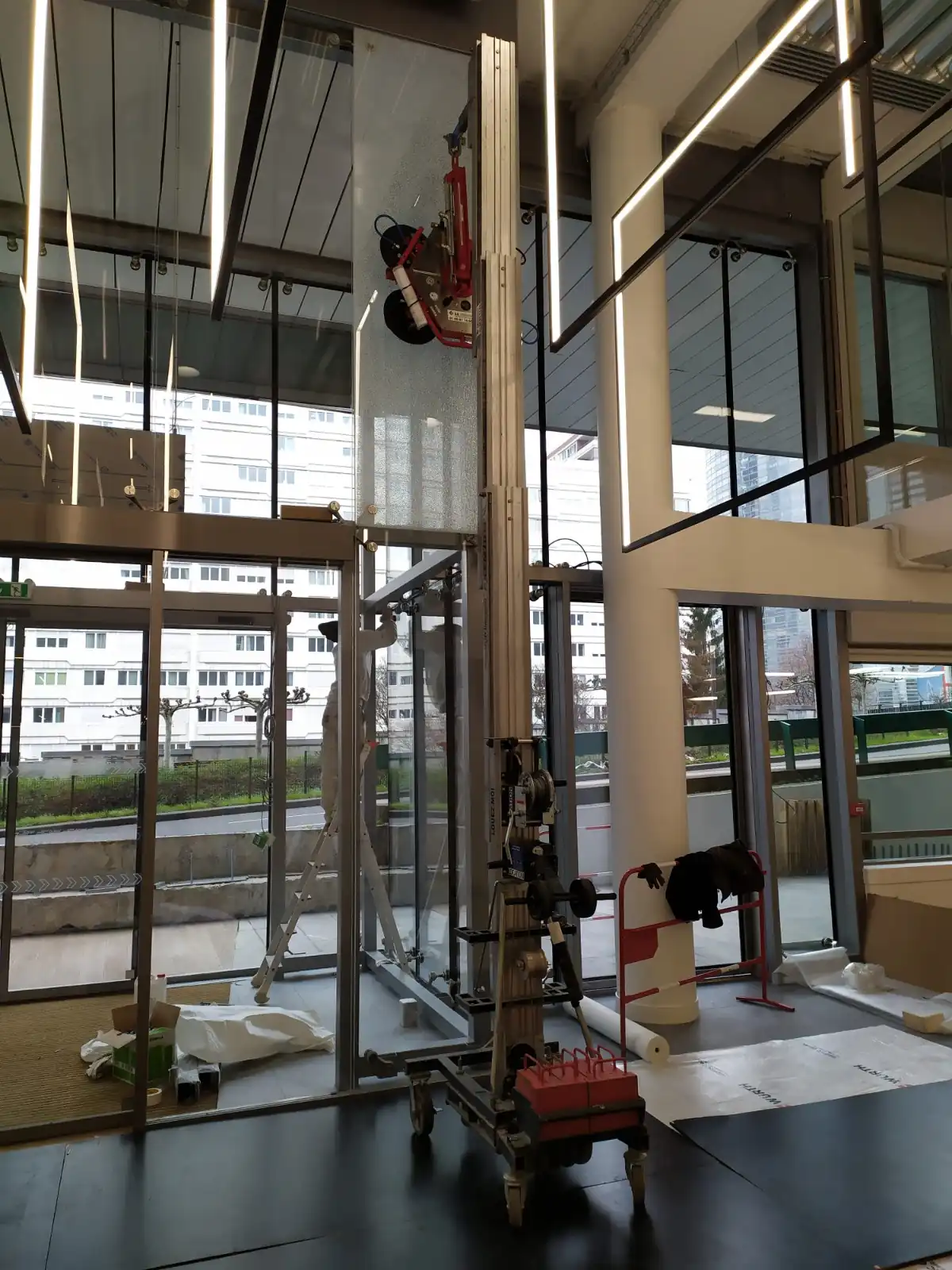 Entrée vitrée professionnelle